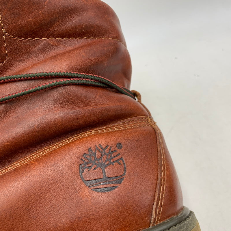【中古品】【メンズ/レディース】 TIMBERLAND ティンバーランド×WOOLRICH ウールリッチ 6751R EARTHKEEPERS LEATHER BOOTS アースキーパーズ レザー ブーツ シューズ 靴 164-260818-ya-12-izu サイズ：26cm カラー：ブラウン 万代Net店