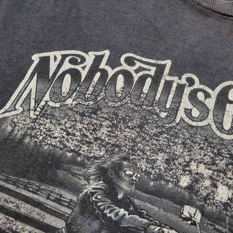 【現状渡し品】【メンズ】 HARLEY DAVIDSON ハーレーダビッドソン USA製 両シングル NOBODY'S OL' LADY SS TEE ショートスリーブ Tシャツ トップス 146-260815-kh-02-izu サイズ：XL カラー：ブラック系 万代Net店