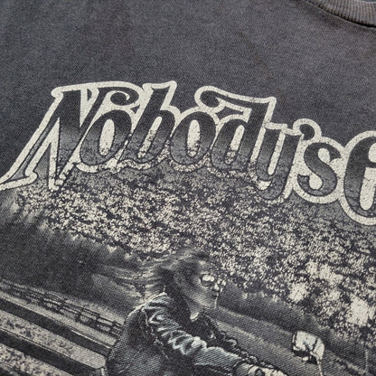 【現状渡し品】【メンズ】 HARLEY DAVIDSON ハーレーダビッドソン USA製 両シングル NOBODY'S OL' LADY SS TEE ショートスリーブ Tシャツ トップス 146-260815-kh-02-izu サイズ：XL カラー：ブラック系 万代Net店