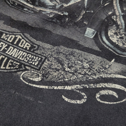 【現状渡し品】【メンズ】 HARLEY DAVIDSON ハーレーダビッドソン USA製 両シングル NOBODY'S OL' LADY SS TEE ショートスリーブ Tシャツ トップス 146-260815-kh-02-izu サイズ：XL カラー：ブラック系 万代Net店