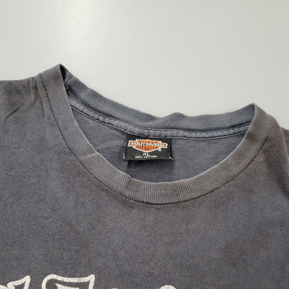 【現状渡し品】【メンズ】 HARLEY DAVIDSON ハーレーダビッドソン USA製 両シングル NOBODY'S OL' LADY SS TEE ショートスリーブ Tシャツ トップス 146-260815-kh-02-izu サイズ：XL カラー：ブラック系 万代Net店