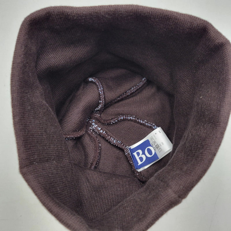 【中古品】【メンズ/レディース】 BOTT ボット B LOGO SKULL CAP BEANIE Bロゴ スカル キャップ ビーニー ニット帽 帽子 185-260814-as-11-izu サイズ：F カラー：ブラウン 万代Net店