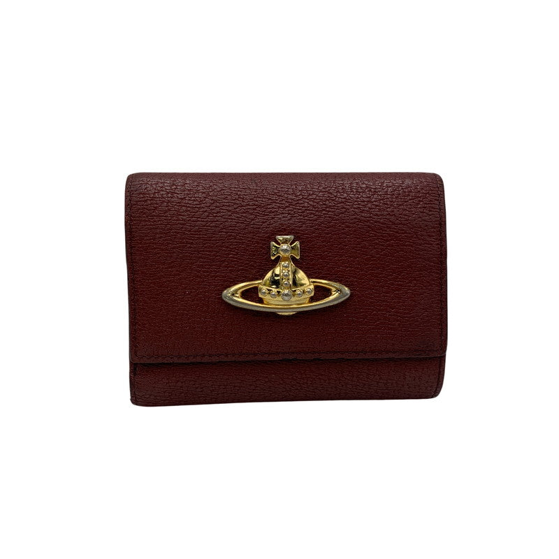 【中古品】【レディース】 VIVIENNE WESTWOOD ヴィヴィアンウエストウッド EXECUTIVE エグゼクティブ 3つ折り がま口 ウォレット 財布 200-260818-ya-17-izu カラー：レッド 万代Net店