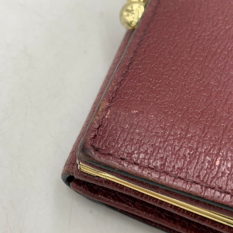 【中古品】【レディース】 VIVIENNE WESTWOOD ヴィヴィアンウエストウッド EXECUTIVE エグゼクティブ 3つ折り がま口 ウォレット 財布 200-260818-ya-17-izu カラー：レッド 万代Net店