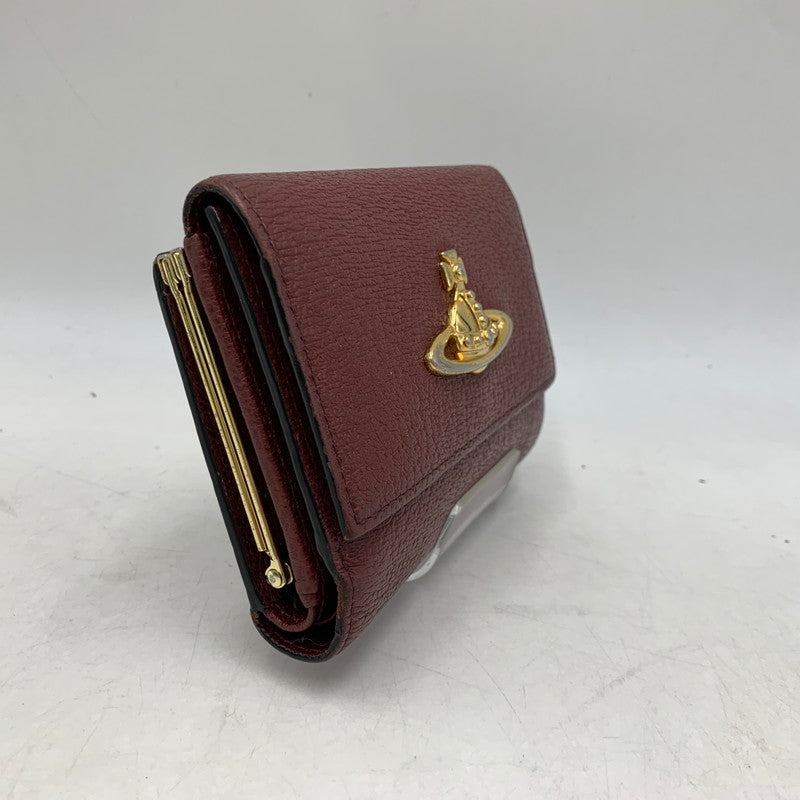 【中古品】【レディース】 VIVIENNE WESTWOOD ヴィヴィアンウエストウッド EXECUTIVE エグゼクティブ 3つ折り がま口 ウォレット 財布 200-260818-ya-17-izu カラー：レッド 万代Net店