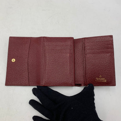 【中古品】【レディース】 VIVIENNE WESTWOOD ヴィヴィアンウエストウッド EXECUTIVE エグゼクティブ 3つ折り がま口 ウォレット 財布 200-260818-ya-17-izu カラー：レッド 万代Net店