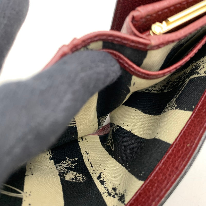 【中古品】【レディース】 VIVIENNE WESTWOOD ヴィヴィアンウエストウッド EXECUTIVE エグゼクティブ 3つ折り がま口 ウォレット 財布 200-260818-ya-17-izu カラー：レッド 万代Net店