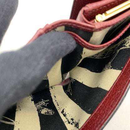 【中古品】【レディース】 VIVIENNE WESTWOOD ヴィヴィアンウエストウッド EXECUTIVE エグゼクティブ 3つ折り がま口 ウォレット 財布 200-260818-ya-17-izu カラー：レッド 万代Net店