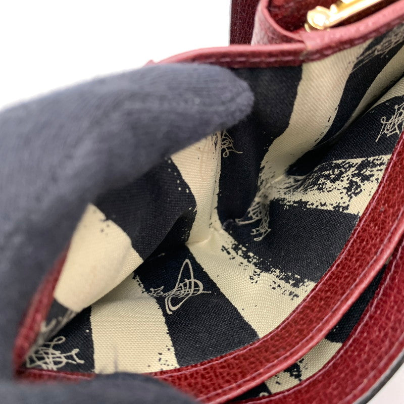 【中古品】【レディース】 VIVIENNE WESTWOOD ヴィヴィアンウエストウッド EXECUTIVE エグゼクティブ 3つ折り がま口 ウォレット 財布 200-260818-ya-17-izu カラー：レッド 万代Net店