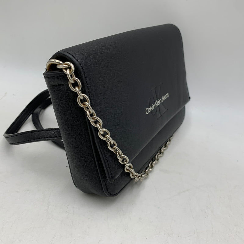 【中古品】【レディース】 CALVIN KLEIN カルバン クライン CHAIN SHOULDER BAG チェーン ショルダ－ バッグ カバン 鞄 188-260818-ya-19-izu カラー：ブラック 万代Net店