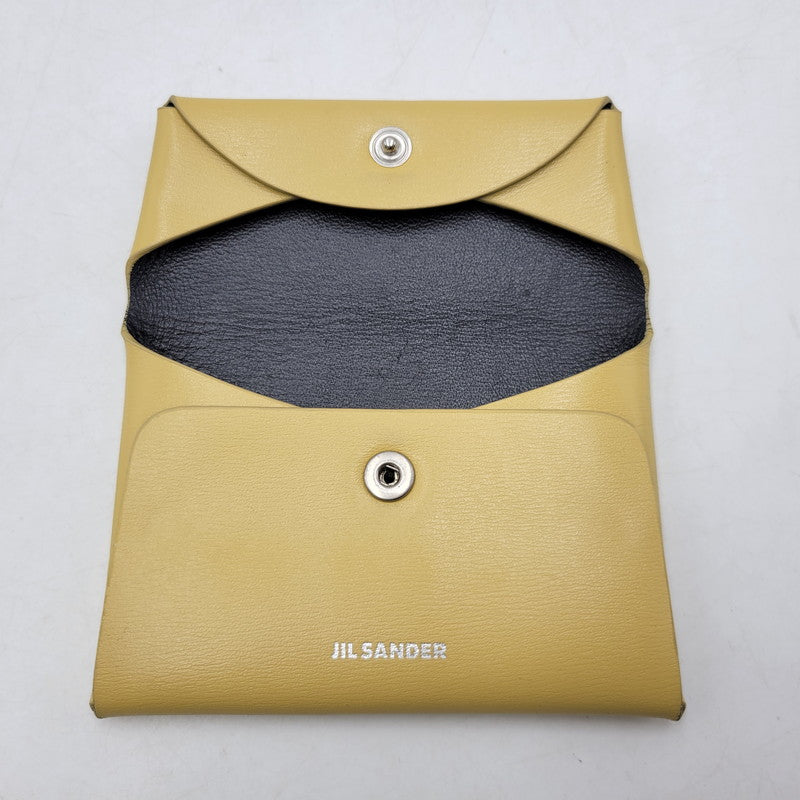【中古品】【メンズ/レディース】 JIL SANDER ジルサンダー FOLDED COIN PURSE フォールデッド コイン パース ケース 200-260809-as-11-izu カラー：イエロー 万代Net店