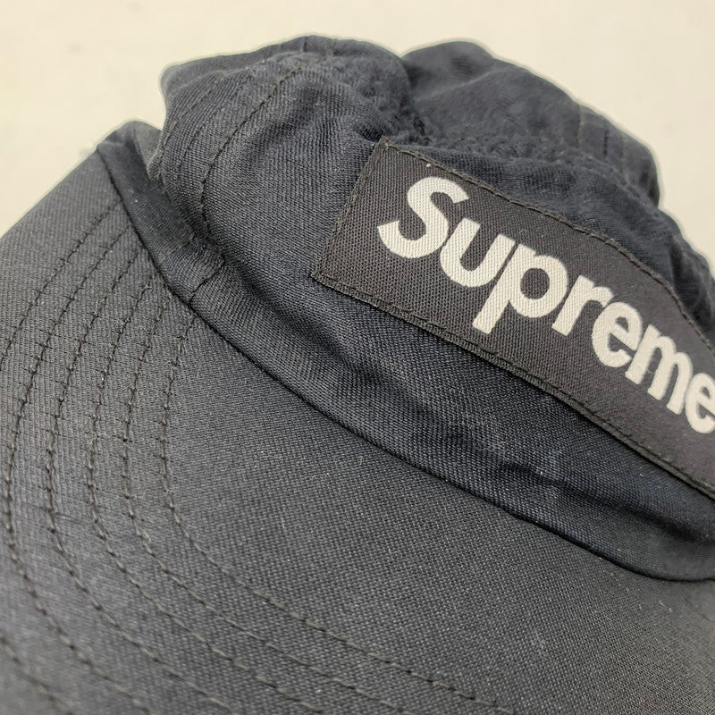 【中古品】【メンズ/レディース】 SUPREME シュプリーム × BUCOL ブコル 17FW RAW SILK CAMP CAP ロウ シルク キャンプ キャップ 帽子 185-260809-ya-07-izu サイズ：F カラー：ブラック 万代Net店