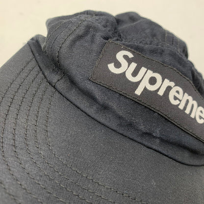 【中古品】【メンズ/レディース】 SUPREME シュプリーム × BUCOL ブコル 17FW RAW SILK CAMP CAP ロウ シルク キャンプ キャップ 帽子 185-260809-ya-07-izu サイズ：F カラー：ブラック 万代Net店