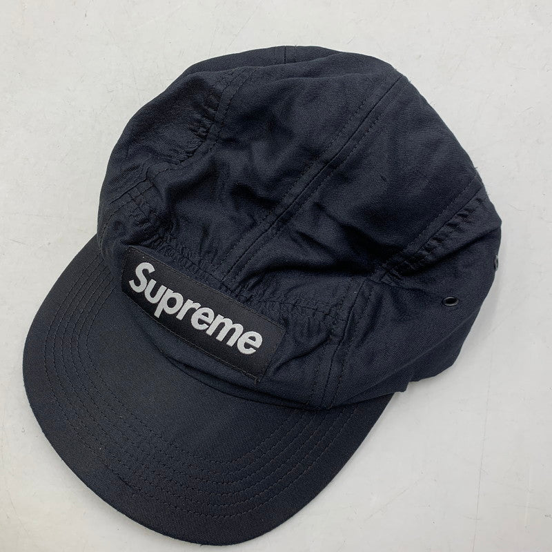 【中古品】【メンズ/レディース】 SUPREME シュプリーム × BUCOL ブコル 17FW RAW SILK CAMP CAP ロウ シルク キャンプ キャップ 帽子 185-260809-ya-07-izu サイズ：F カラー：ブラック 万代Net店