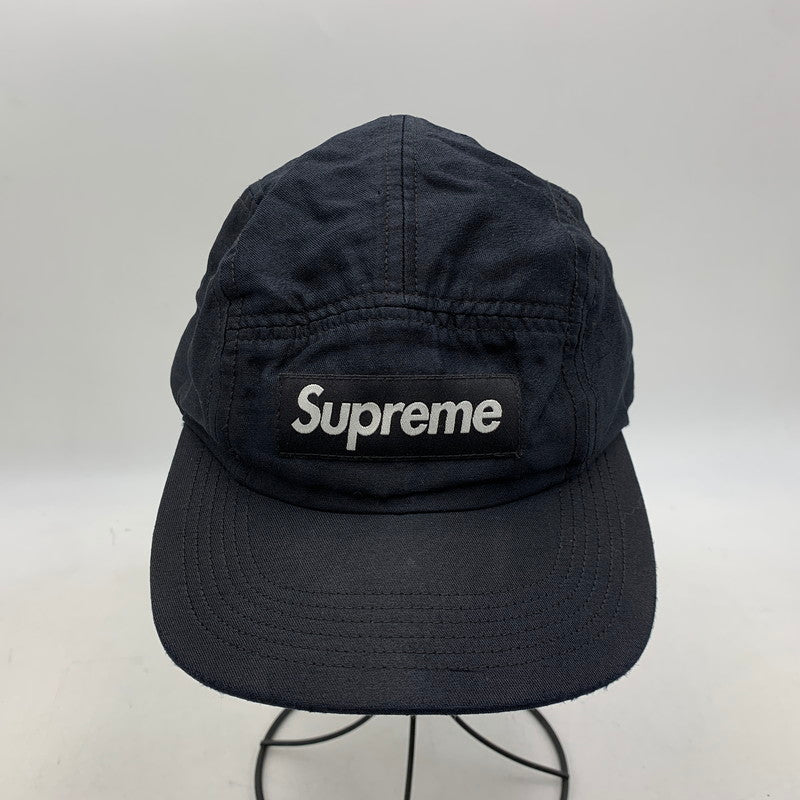 【中古品】【メンズ/レディース】 SUPREME シュプリーム × BUCOL ブコル 17FW RAW SILK CAMP CAP ロウ シルク キャンプ キャップ 帽子 185-260809-ya-07-izu サイズ：F カラー：ブラック 万代Net店