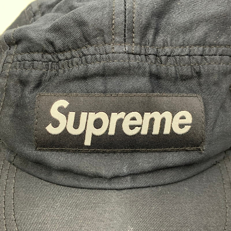 【中古品】【メンズ/レディース】 SUPREME シュプリーム × BUCOL ブコル 17FW RAW SILK CAMP CAP ロウ シルク キャンプ キャップ 帽子 185-260809-ya-07-izu サイズ：F カラー：ブラック 万代Net店
