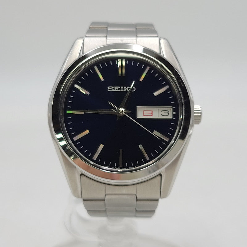 【中古品】【メンズ/レディース】 SEIKO セイコー S SERIES DAY DATE QUARTZ WATCH SBTH009 6N53-00B0 Sシリーズ デイデイト クォーツ 腕時計 197-260809-as-09-izu カラー：シルバ×ネイビー 万代Net店