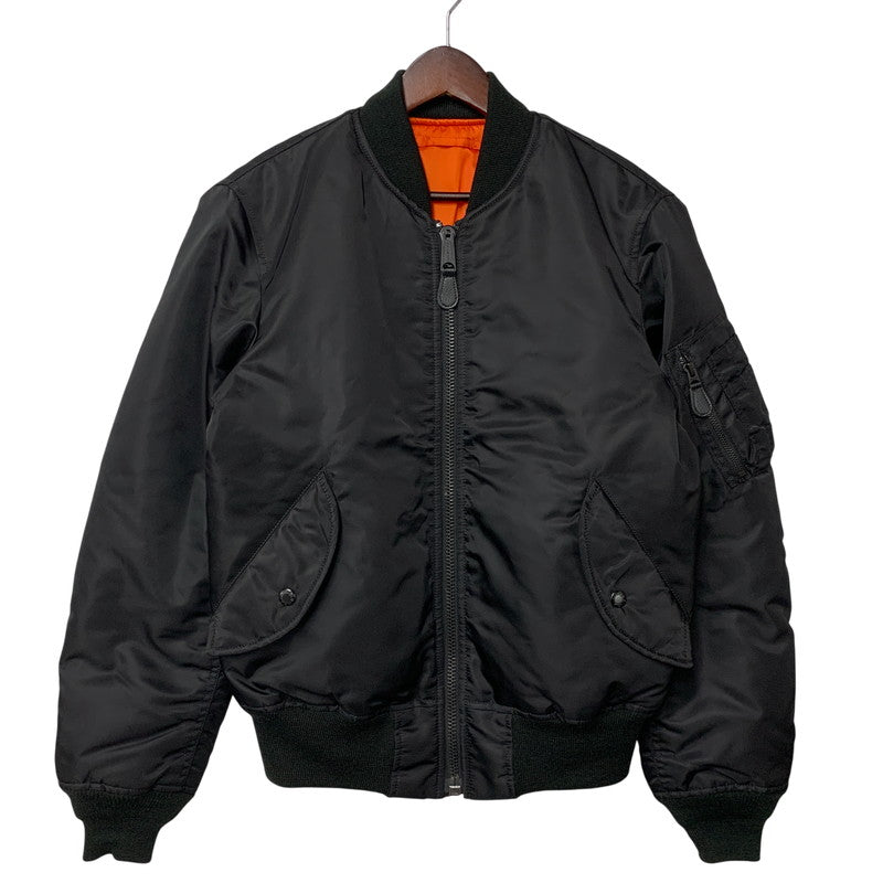 【中古品】【メンズ】 AVIREX アヴィレックス 783-2952013 COMMERCIAL LOGO コマーシャル ロゴ MA-1 FLIGHT JACKET フライト ジャケット アウター 145-260809-ya-11-izu サイズ：M カラー：ブラック×オレンジ 万代Net店