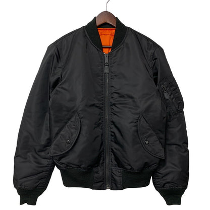 【中古品】【メンズ】 AVIREX アヴィレックス 783-2952013 COMMERCIAL LOGO コマーシャル ロゴ MA-1 FLIGHT JACKET フライト ジャケット アウター 145-260809-ya-11-izu サイズ：M カラー：ブラック×オレンジ 万代Net店