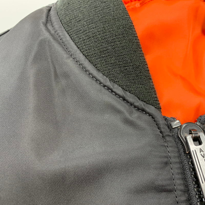 【中古品】【メンズ】 AVIREX アヴィレックス 783-2952013 COMMERCIAL LOGO コマーシャル ロゴ MA-1 FLIGHT JACKET フライト ジャケット アウター 145-260809-ya-11-izu サイズ：M カラー：ブラック×オレンジ 万代Net店