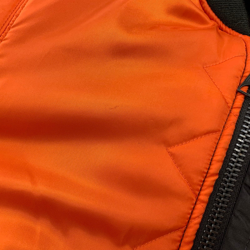 【中古品】【メンズ】 AVIREX アヴィレックス 783-2952013 COMMERCIAL LOGO コマーシャル ロゴ MA-1 FLIGHT JACKET フライト ジャケット アウター 145-260809-ya-11-izu サイズ：M カラー：ブラック×オレンジ 万代Net店