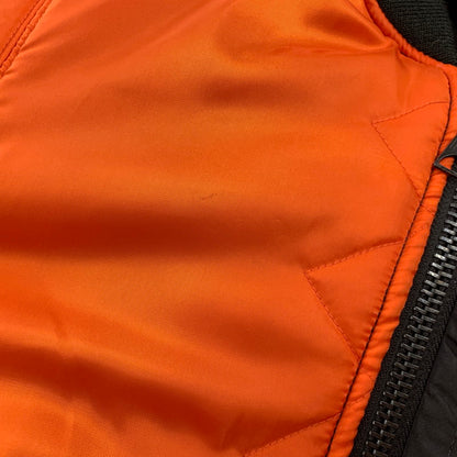 【中古品】【メンズ】 AVIREX アヴィレックス 783-2952013 COMMERCIAL LOGO コマーシャル ロゴ MA-1 FLIGHT JACKET フライト ジャケット アウター 145-260809-ya-11-izu サイズ：M カラー：ブラック×オレンジ 万代Net店
