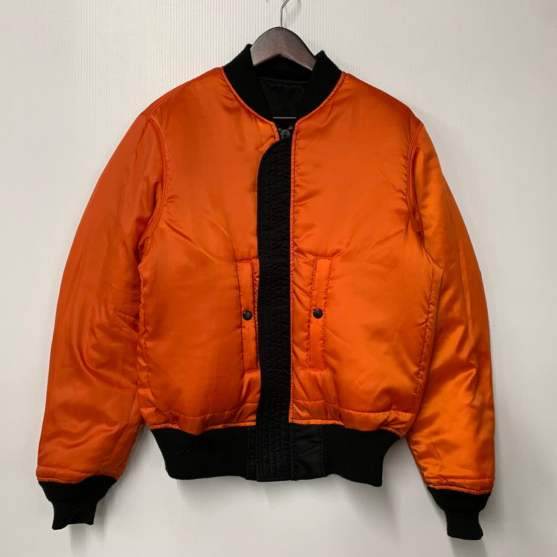 【中古品】【メンズ】 AVIREX アヴィレックス 783-2952013 COMMERCIAL LOGO コマーシャル ロゴ MA-1 FLIGHT JACKET フライト ジャケット アウター 145-260809-ya-11-izu サイズ：M カラー：ブラック×オレンジ 万代Net店