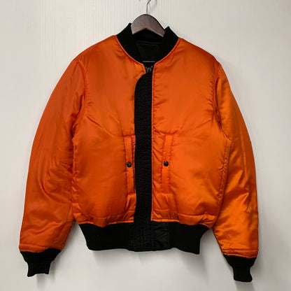 【中古品】【メンズ】 AVIREX アヴィレックス 783-2952013 COMMERCIAL LOGO コマーシャル ロゴ MA-1 FLIGHT JACKET フライト ジャケット アウター 145-260809-ya-11-izu サイズ：M カラー：ブラック×オレンジ 万代Net店
