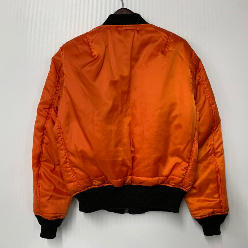 【中古品】【メンズ】 AVIREX アヴィレックス 783-2952013 COMMERCIAL LOGO コマーシャル ロゴ MA-1 FLIGHT JACKET フライト ジャケット アウター 145-260809-ya-11-izu サイズ：M カラー：ブラック×オレンジ 万代Net店