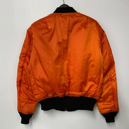 【中古品】【メンズ】 AVIREX アヴィレックス 783-2952013 COMMERCIAL LOGO コマーシャル ロゴ MA-1 FLIGHT JACKET フライト ジャケット アウター 145-260809-ya-11-izu サイズ：M カラー：ブラック×オレンジ 万代Net店