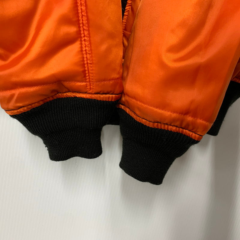 【中古品】【メンズ】 AVIREX アヴィレックス 783-2952013 COMMERCIAL LOGO コマーシャル ロゴ MA-1 FLIGHT JACKET フライト ジャケット アウター 145-260809-ya-11-izu サイズ：M カラー：ブラック×オレンジ 万代Net店
