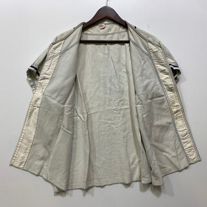 【現状渡し品】【メンズ】 RUSSELL SOUTHERN ラッセル サザン BASEBALL SHIRT ベースボールシャツ USA製 半袖 146-260818-as-25-izu サイズ：XL カラー：アイボリー系 万代Net店