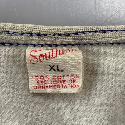 【現状渡し品】【メンズ】 RUSSELL SOUTHERN ラッセル サザン BASEBALL SHIRT ベースボールシャツ USA製 半袖 146-260818-as-25-izu サイズ：XL カラー：アイボリー系 万代Net店