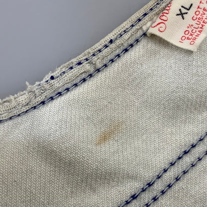 【現状渡し品】【メンズ】 RUSSELL SOUTHERN ラッセル サザン BASEBALL SHIRT ベースボールシャツ USA製 半袖 146-260818-as-25-izu サイズ：XL カラー：アイボリー系 万代Net店