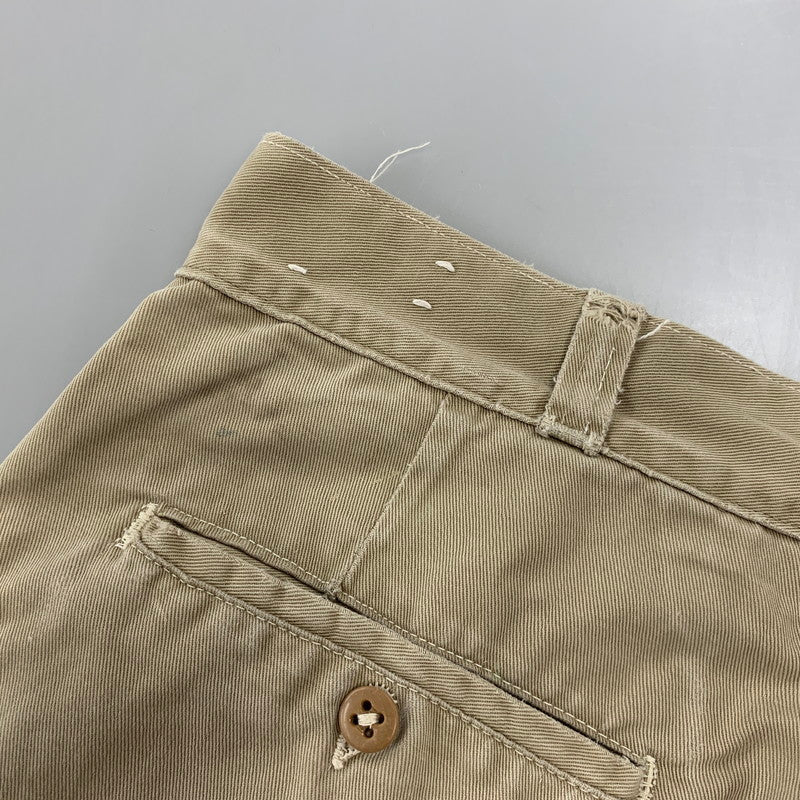 【現状渡し品】【メンズ】 VINTAGE ヴィンテージ CHINO TROUSERS チノ トラウザーズ ズボン ボトムス 157-260809-ya-13-izu サイズ：下記参照 カラー：ベージュ 万代Net店