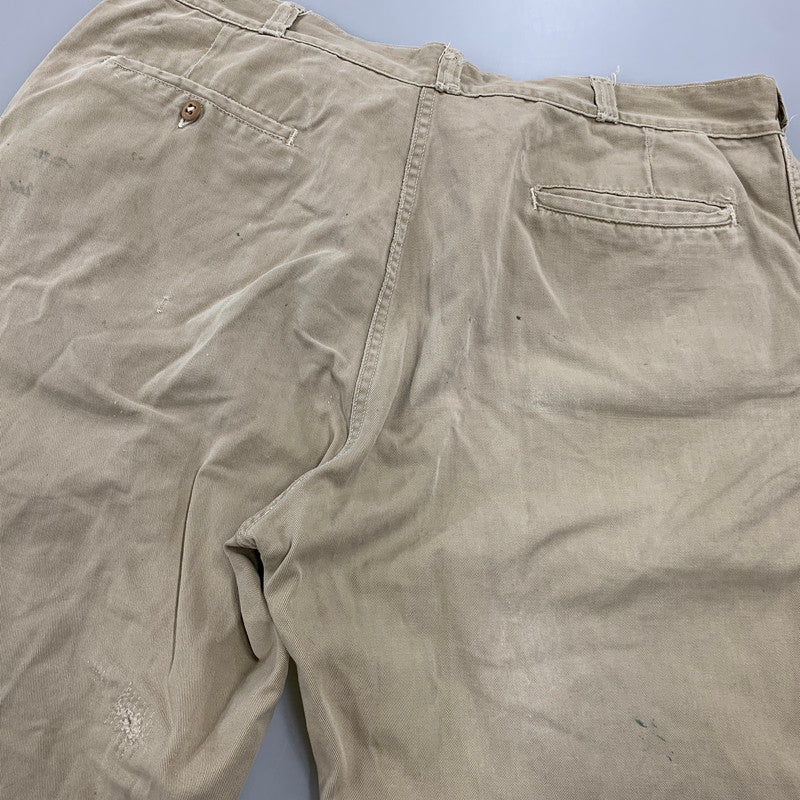【現状渡し品】【メンズ】 VINTAGE ヴィンテージ CHINO TROUSERS チノ トラウザーズ ズボン ボトムス 157-260809-ya-13-izu サイズ：下記参照 カラー：ベージュ 万代Net店