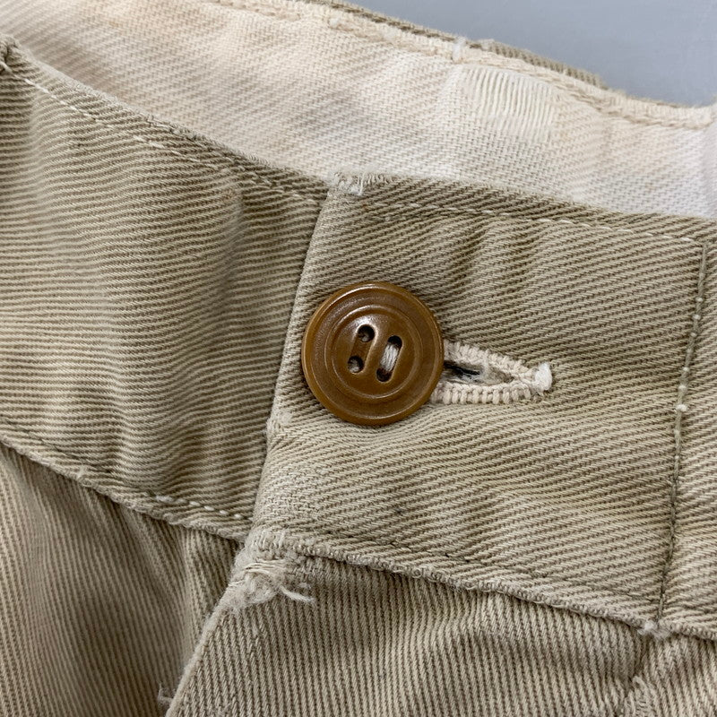 【現状渡し品】【メンズ】 VINTAGE ヴィンテージ CHINO TROUSERS チノ トラウザーズ ズボン ボトムス 157-260809-ya-13-izu サイズ：下記参照 カラー：ベージュ 万代Net店