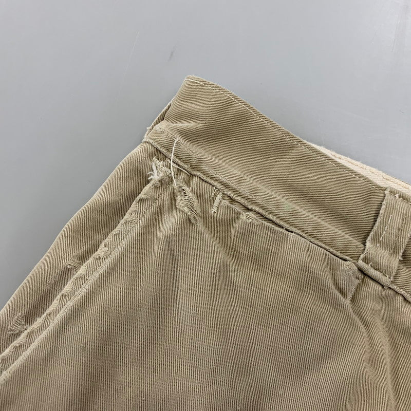 【現状渡し品】【メンズ】 VINTAGE ヴィンテージ CHINO TROUSERS チノ トラウザーズ ズボン ボトムス 157-260809-ya-13-izu サイズ：下記参照 カラー：ベージュ 万代Net店