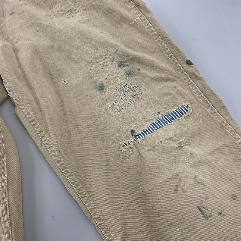 【現状渡し品】【メンズ】 VINTAGE ヴィンテージ CHINO TROUSERS チノ トラウザーズ ズボン ボトムス 157-260809-ya-13-izu サイズ：下記参照 カラー：ベージュ 万代Net店