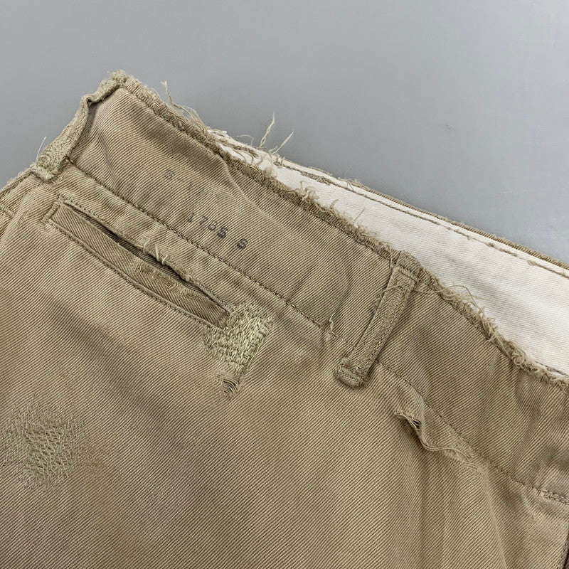 【現状渡し品】【メンズ】 U.S.ARMY ユーエスアーミー S-1785 40-50S M-45 KHAKI CHINO TROSERS カーキ チノ トラウザーズ ズボン ボトムス 157-260809-ya-12-izu サイズ：下記参照 カラー：ベージュ 万代Net店