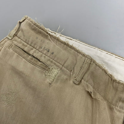 【現状渡し品】【メンズ】 U.S.ARMY ユーエスアーミー S-1785 40-50S M-45 KHAKI CHINO TROSERS カーキ チノ トラウザーズ ズボン ボトムス 157-260809-ya-12-izu サイズ：下記参照 カラー：ベージュ 万代Net店