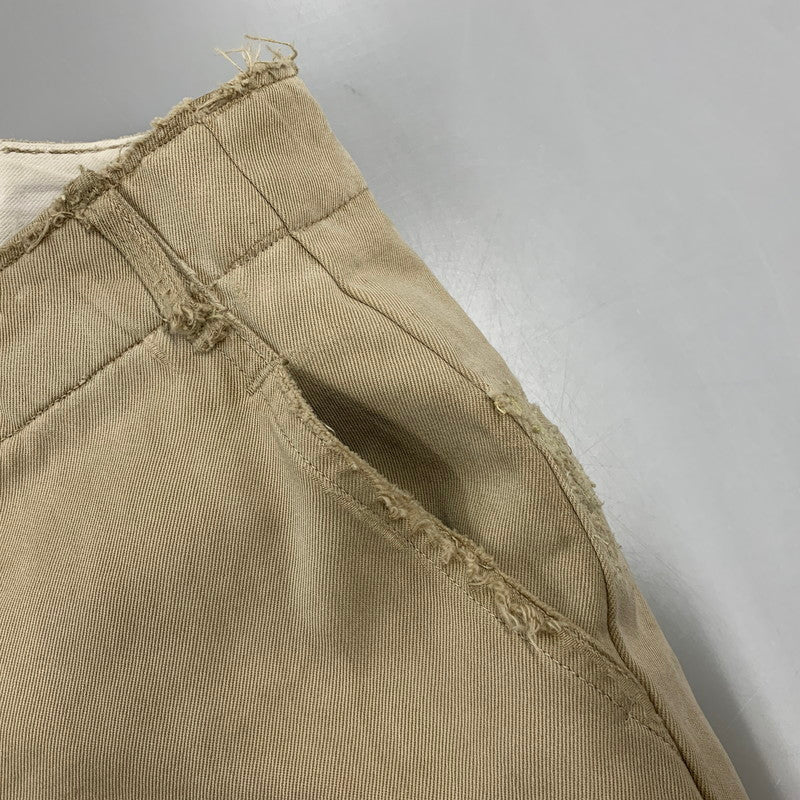 【現状渡し品】【メンズ】 U.S.ARMY ユーエスアーミー S-1785 40-50S M-45 KHAKI CHINO TROSERS カーキ チノ トラウザーズ ズボン ボトムス 157-260809-ya-12-izu サイズ：下記参照 カラー：ベージュ 万代Net店