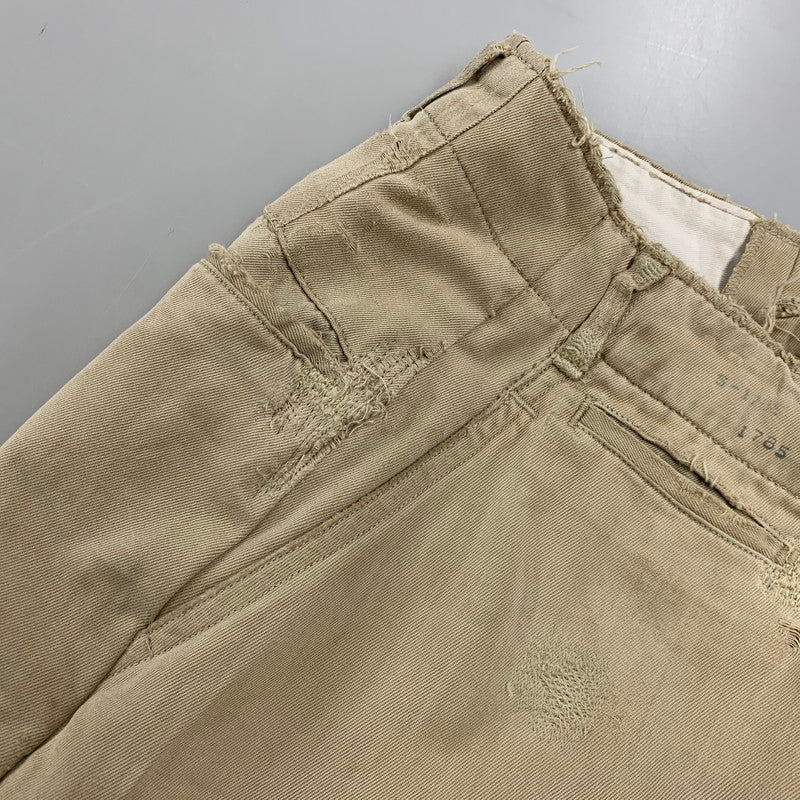【現状渡し品】【メンズ】 U.S.ARMY ユーエスアーミー S-1785 40-50S M-45 KHAKI CHINO TROSERS カーキ チノ トラウザーズ ズボン ボトムス 157-260809-ya-12-izu サイズ：下記参照 カラー：ベージュ 万代Net店