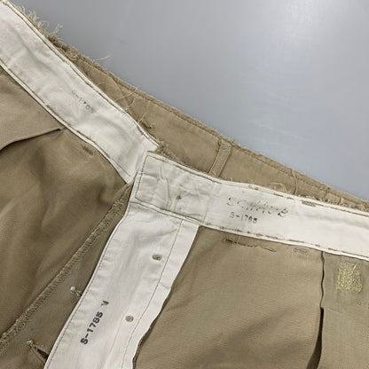 【現状渡し品】【メンズ】 U.S.ARMY ユーエスアーミー S-1785 40-50S M-45 KHAKI CHINO TROSERS カーキ チノ トラウザーズ ズボン ボトムス 157-260809-ya-12-izu サイズ：下記参照 カラー：ベージュ 万代Net店