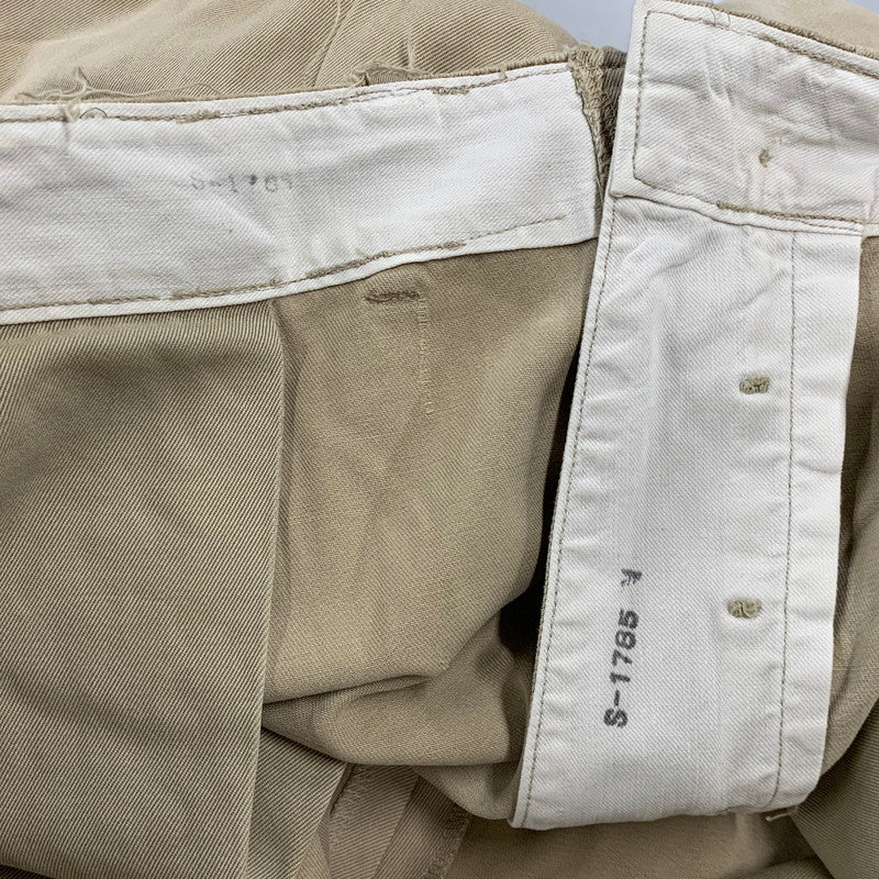 【現状渡し品】【メンズ】 U.S.ARMY ユーエスアーミー S-1785 40-50S M-45 KHAKI CHINO TROSERS カーキ チノ トラウザーズ ズボン ボトムス 157-260809-ya-12-izu サイズ：下記参照 カラー：ベージュ 万代Net店