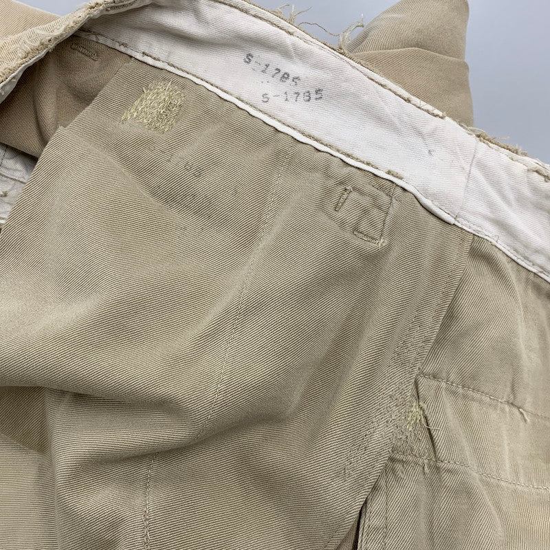 【現状渡し品】【メンズ】 U.S.ARMY ユーエスアーミー S-1785 40-50S M-45 KHAKI CHINO TROSERS カーキ チノ トラウザーズ ズボン ボトムス 157-260809-ya-12-izu サイズ：下記参照 カラー：ベージュ 万代Net店