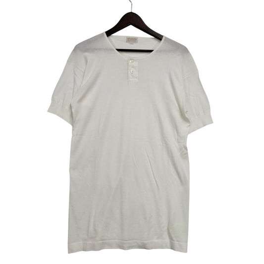 【中古品】【メンズ】 JOHN SMEDLEY ジョンスメドレー HENRY NECK KNIT SS TEE ヘンリー ネック ニット ショートスリーブ Tシャツ トップス 141-260815-kh-07-izu サイズ：92cm/36 カラー：ホワイト 万代Net店