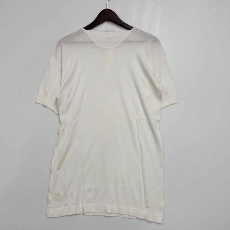 【中古品】【メンズ】 JOHN SMEDLEY ジョンスメドレー HENRY NECK KNIT SS TEE ヘンリー ネック ニット ショートスリーブ Tシャツ トップス 141-260815-kh-07-izu サイズ：92cm/36 カラー：ホワイト 万代Net店