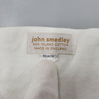 【中古品】【メンズ】 JOHN SMEDLEY ジョンスメドレー HENRY NECK KNIT SS TEE ヘンリー ネック ニット ショートスリーブ Tシャツ トップス 141-260815-kh-07-izu サイズ：92cm/36 カラー：ホワイト 万代Net店
