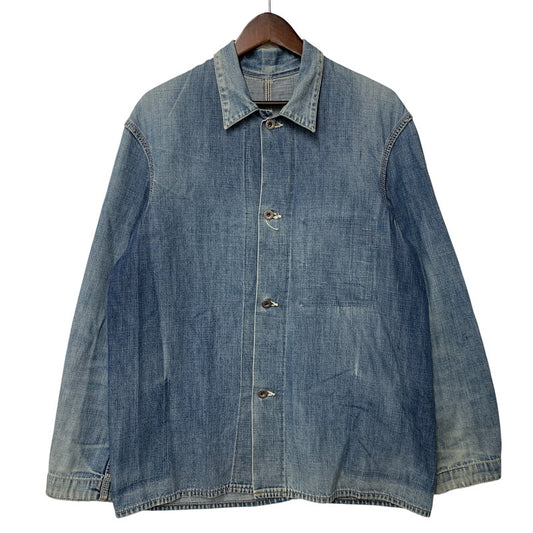 【現状渡し品】【メンズ】 VINTAGE ヴィンテージ 月桂樹ボタン 4つボタン 赤耳セルヴィッチ 40S 大戦モデル DENIM COVERALL デニム カバーオール トップス 長袖 146-260809-ya-09-izu サイズ：下記参照 カラー：インディゴ 万代Net店